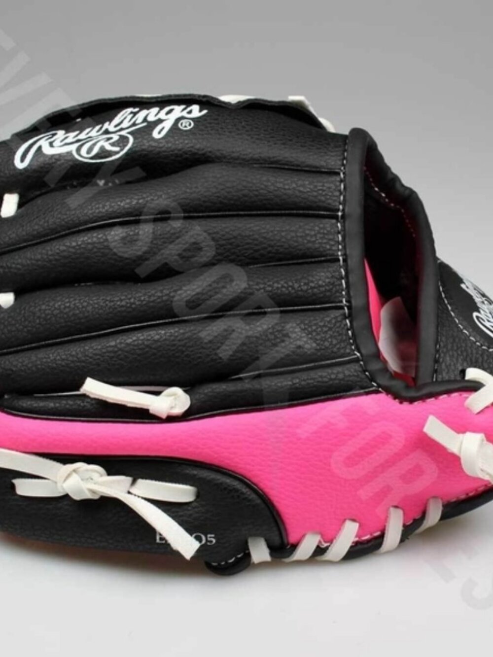Rawlings Players Series Kids Baseball Glove Faux Leather T-ball Pink Black 9